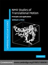 NMR Studies of Translational Motion (eBook): Principles and Applications